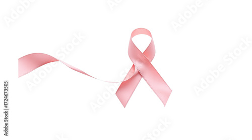 Pink Ribbon Awareness Campaign: Elegant, Hopeful, and Symbolic Satin Ribbon on Black Background