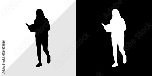 silhouettes of people