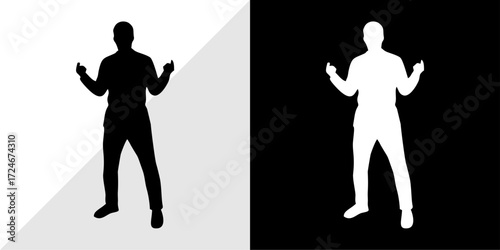 silhouettes of people