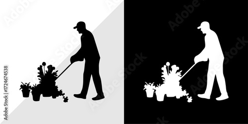 silhouettes of people