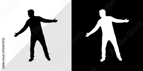 silhouettes of people