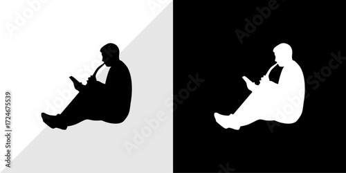 silhouettes of people