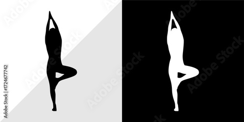 black silhouette of a woman