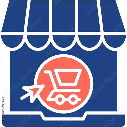 Virtual Store glyph color icon