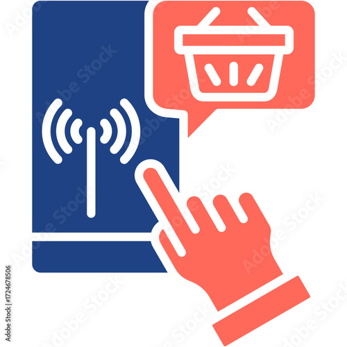 Mobile Commerce glyph color icon