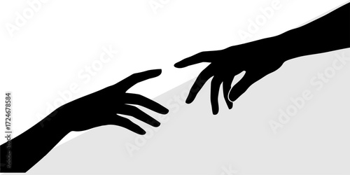 vector illustration of hands holding hands