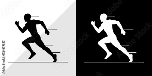 runners vector illustration
