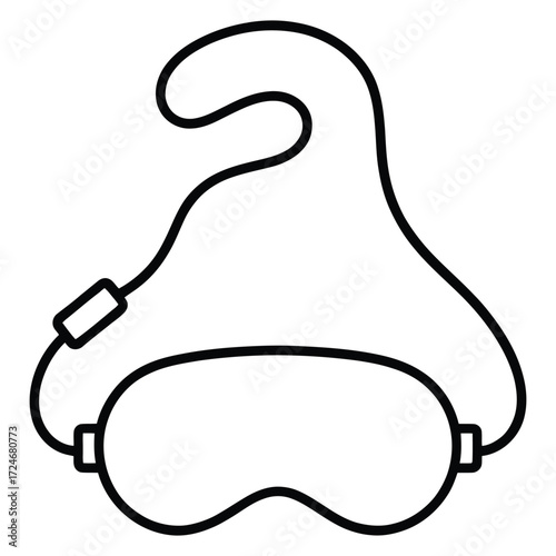 Illustration of a sleep mask, perfect for promoting restful sleep and relaxation in your designs and marketing materials