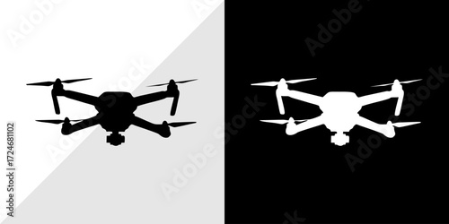 silhouette of a drone