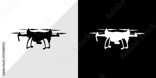 silhouette of a drone