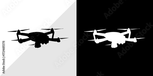 silhouette of a drone