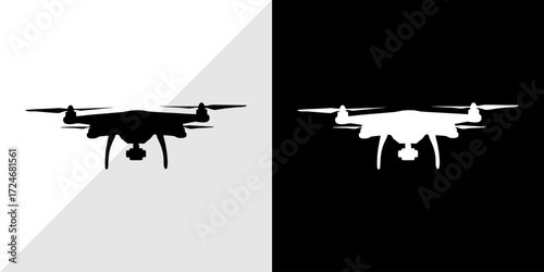 silhouette of a drone