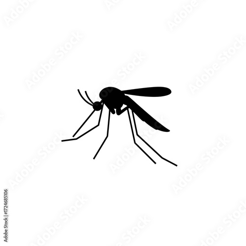 Silhouette of a Mosquito Vector.