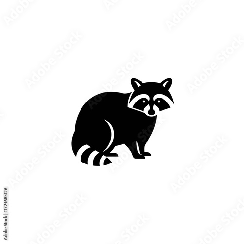 Silhouette of a Raccoon.