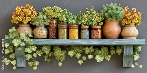 Sleek white floating kitchen shelf for minimalist urban gardening in modern interiors