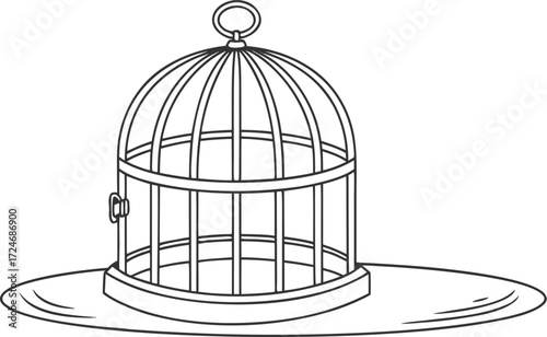 minimal-monochrome-line-drawing-of-an-elegant-bird.eps