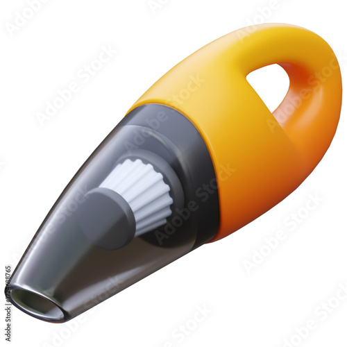 Bright Orange Handheld Vacuum Cleaner A Cordless Solution for Quick Cleaning, Dusting, and Surface Care on Carpets and Hardwood Floors