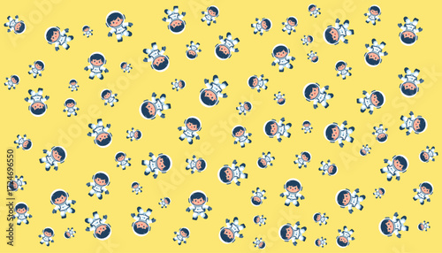 Astronaut Background Pattern Vector