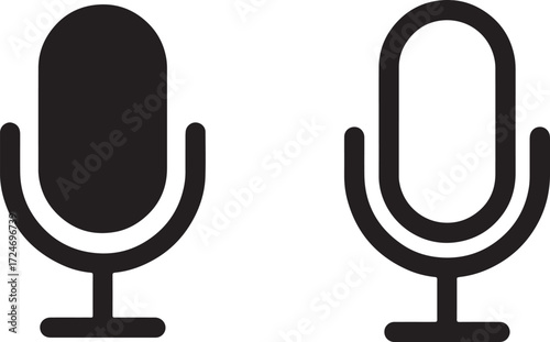 design, microphone, icons, illustration, vector, icon, symbol, audio, sound, recording, voice, speech, broadcast, podcast, music, performance, studio, equipment, graphic, element, interface, ui, ux, s
