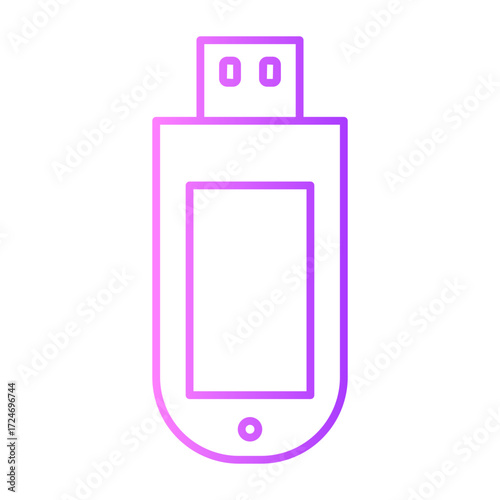 usb drive gradient icon