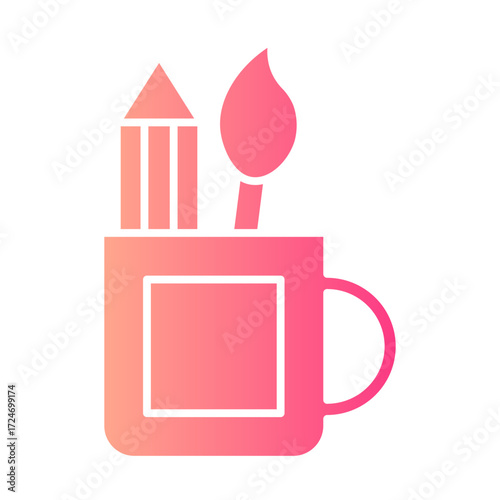 stationery holder gradient icon