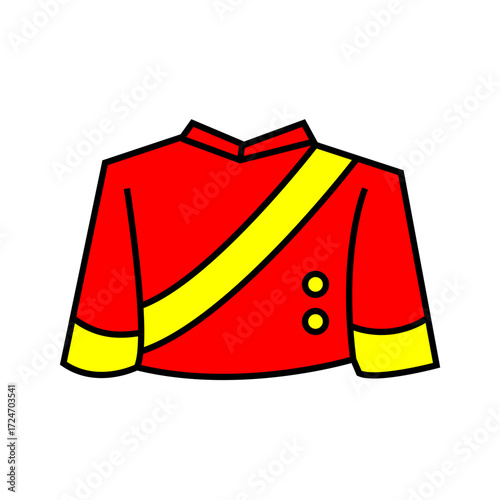 marching band clothes silhouette icon design template