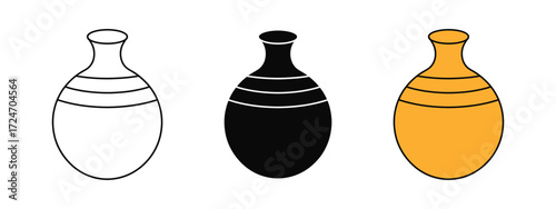Ceramic or glass vase icon vector. whimsy and modern elegance symbol. vector illustration.