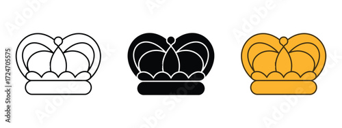 King crown icon vector.  convey royalty, honor and success symbol. vector illustration.