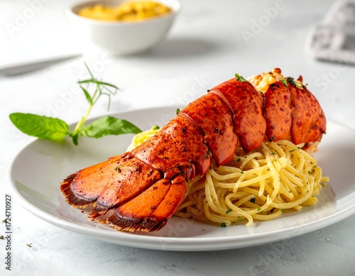 Lobster pasta dish, restaurant style