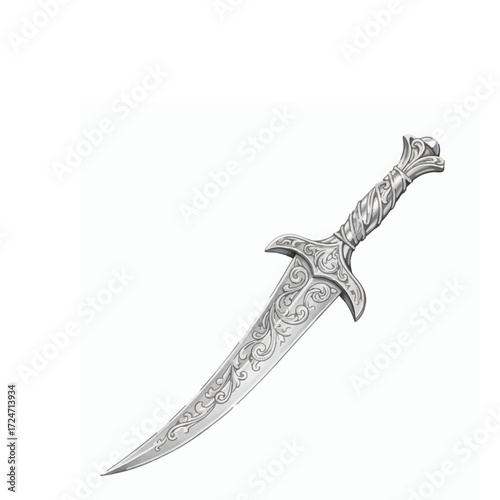 Ornamental Silver Dagger