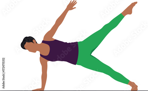 Yoga pose, fitness balance, strength training, flexibility exercise, active lifestyle, body control, wellness routine, mindful movement, workout art, health focus