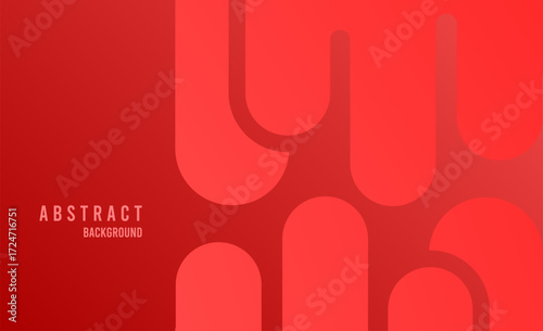A modern, minimalist vector background design. Featuring simple geometric shapes with a gentle gradient effect from bright red to pastel pink. Ideal for covers, presentations, websites, branding.