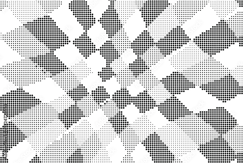 Fototapeta premium Black and white gradient seamless pattern 