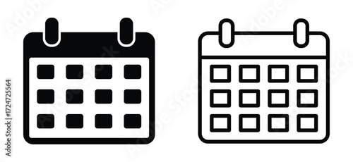 Calendar icon vector. Calender sign and symbol. Schedule icon symbol. Vector illustration and transparent background