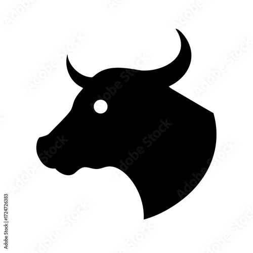 vector illustration of a bull