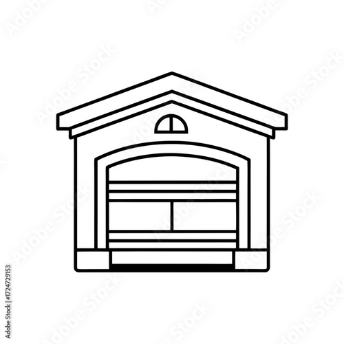 garage door openers icon isolated on white