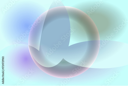 Blue abstract background with glowing circle, soft gradient and smooth texture, suitable for ocean, sky or modern technology design