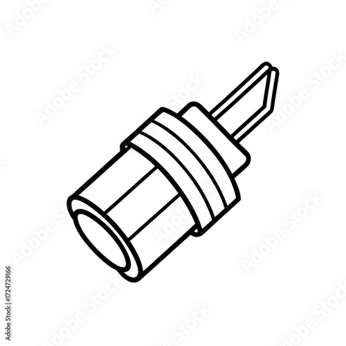 fuse holder icon isolated on white