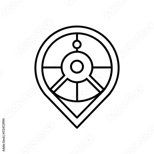 gps module icon isolated on white