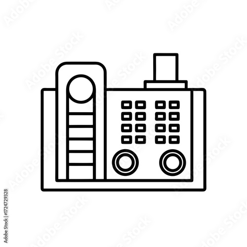 intercom systems icon isolated on white