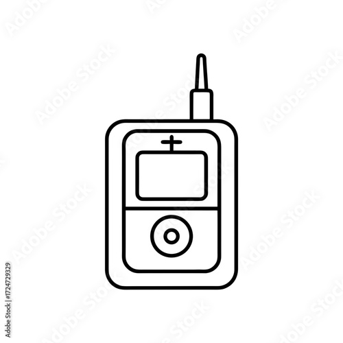 insulin pump icon isolated on white