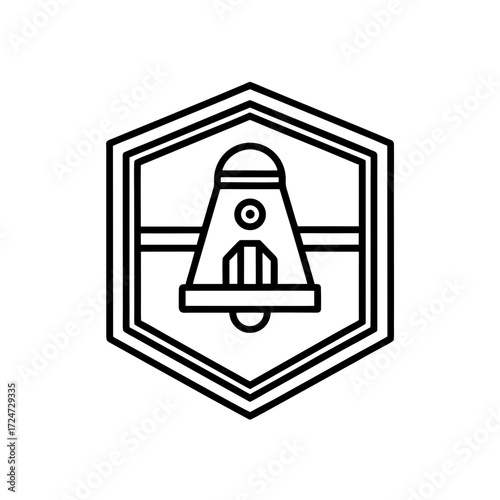 intrusion detector icon isolated on white