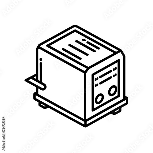 inverter device icon isolated on white