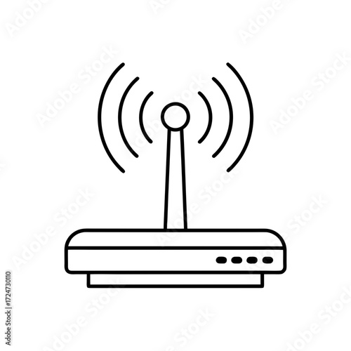 wireless access point icon isolated on white