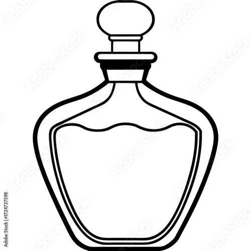 perfume bottle isolated on white