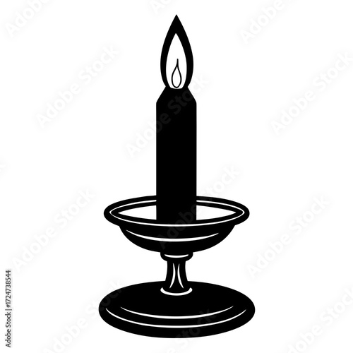 candlestick isolated on white background