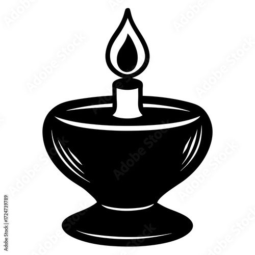antique oil lamp