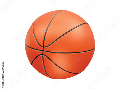 Basketball icon 3d rendering illustration 
