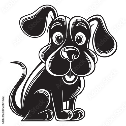 Cute dog set and sizes against a plain background showcasing diversity in dog breeds	
