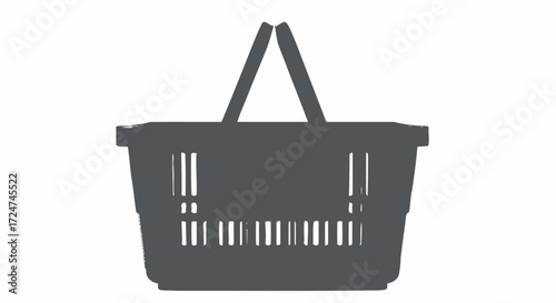 Empty shopping basket isolated on white empty plastic grocery cart for supermarket purchases vector